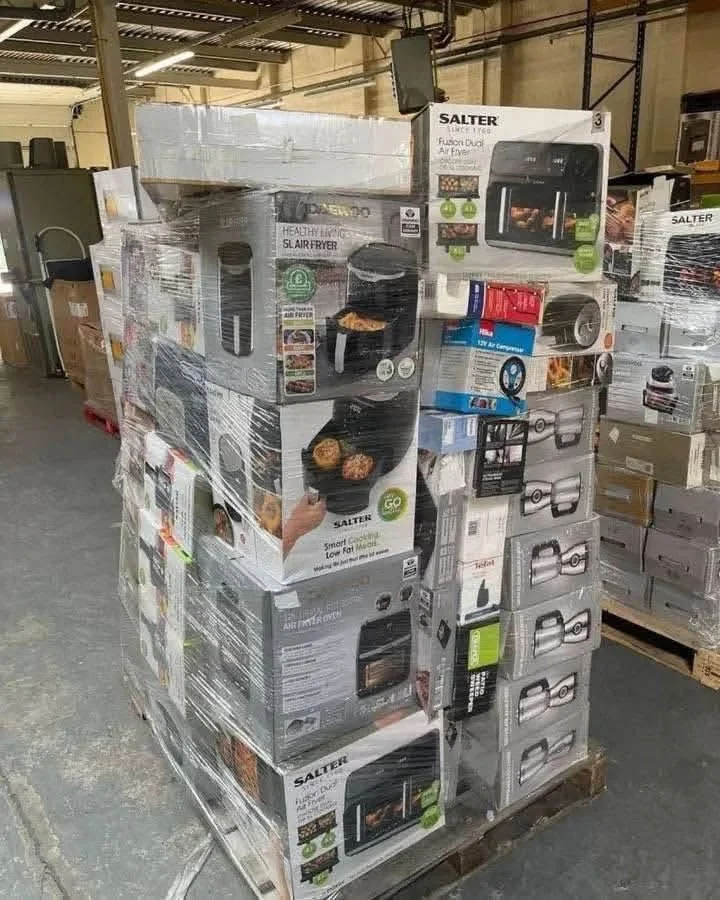 Small appliances wholesale pallet with assorted kitchen appliances and household products