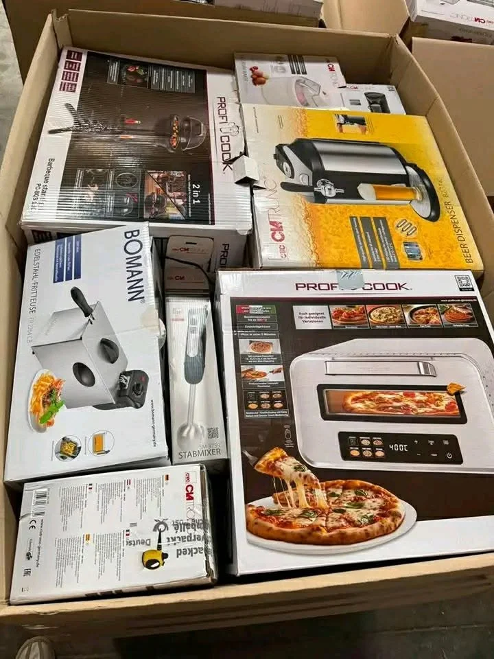 Small appliances wholesale pallet with assorted kitchen appliances and household products
