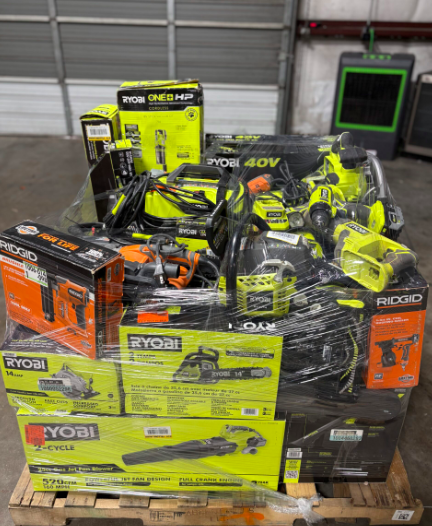 ECHO lawn equipment pallets for sale with outdoor power tools