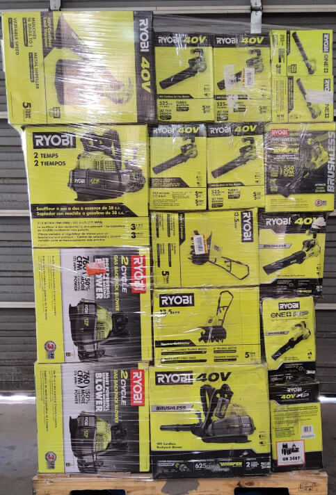 RYOBI outdoor pallet for sale with wholesale power equipment