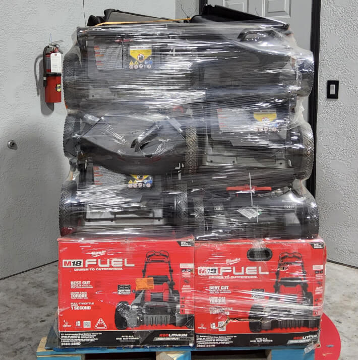 Milwaukee M18 FUEL mower pallets for sale
