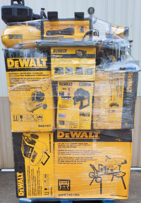 Wholesale DeWalt power tool liquidation pallet for resellers