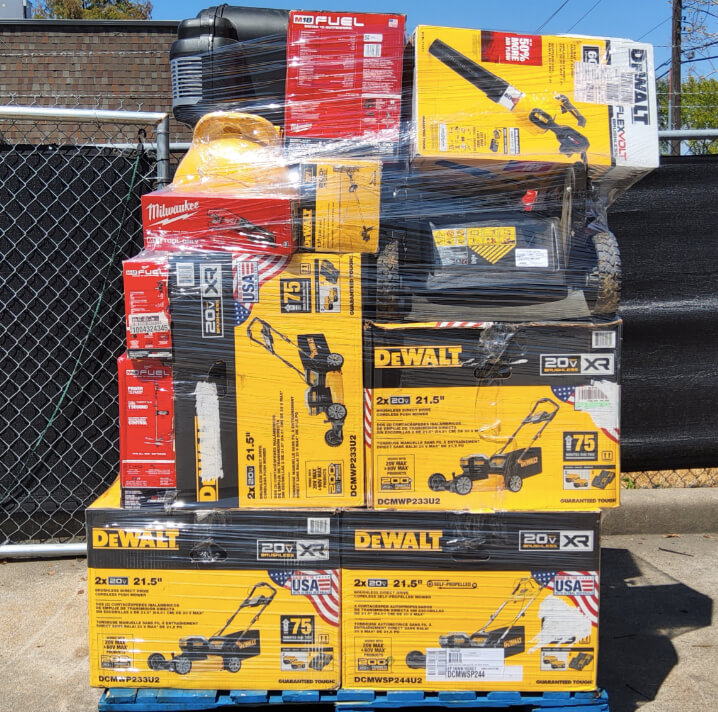 Mixed Milwaukee DeWalt tool pallets for sale wholesale