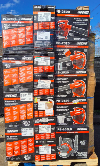 ECHO outdoor power equipment pallets for wholesale buyers