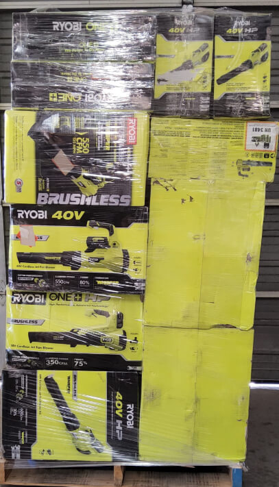 Wholesale RYOBI outdoor tools pallet with itemized manifest