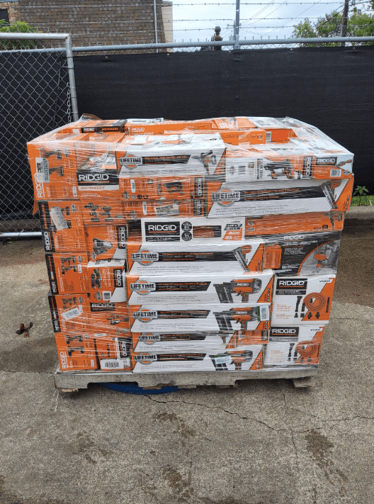 Home Depot RIDGID liquidation tools pallet for resellers