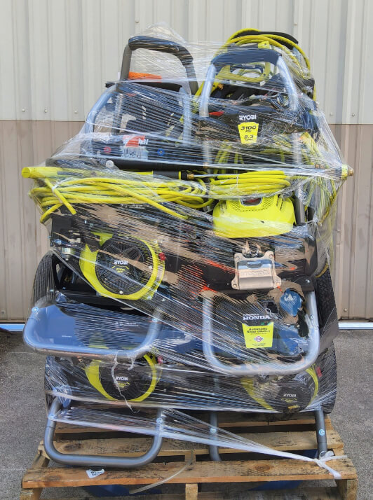 Wholesale RYOBI pressure washer pallet with itemized manifest