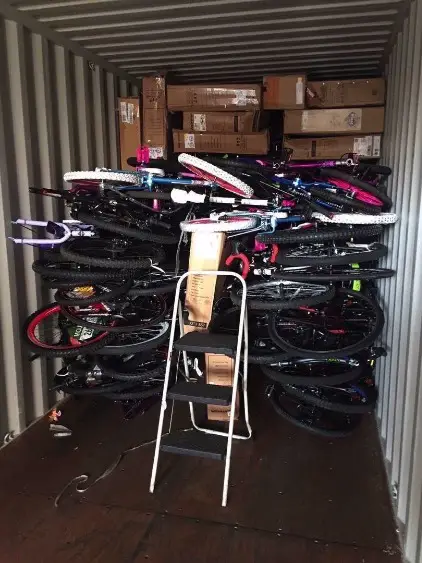 Bicycle liquidation pallet with 50 assorted bicycles and accessories for wholesale resale