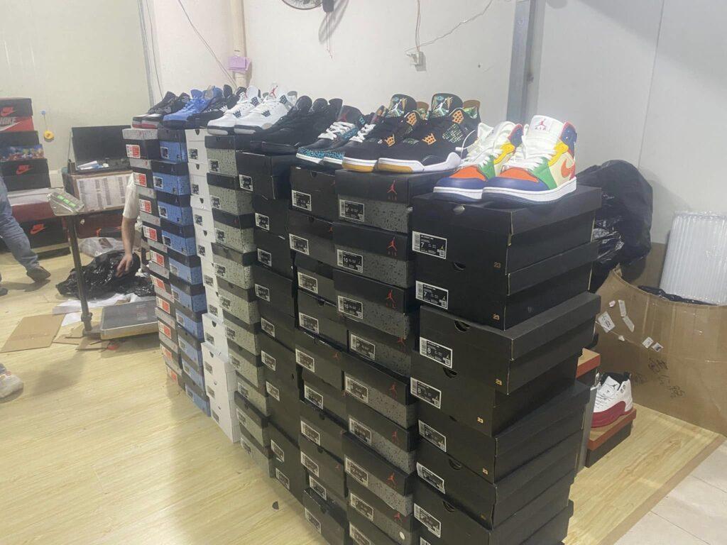 Mixed Jordan shoes liquidation pallet with assorted basketball sneaker styles