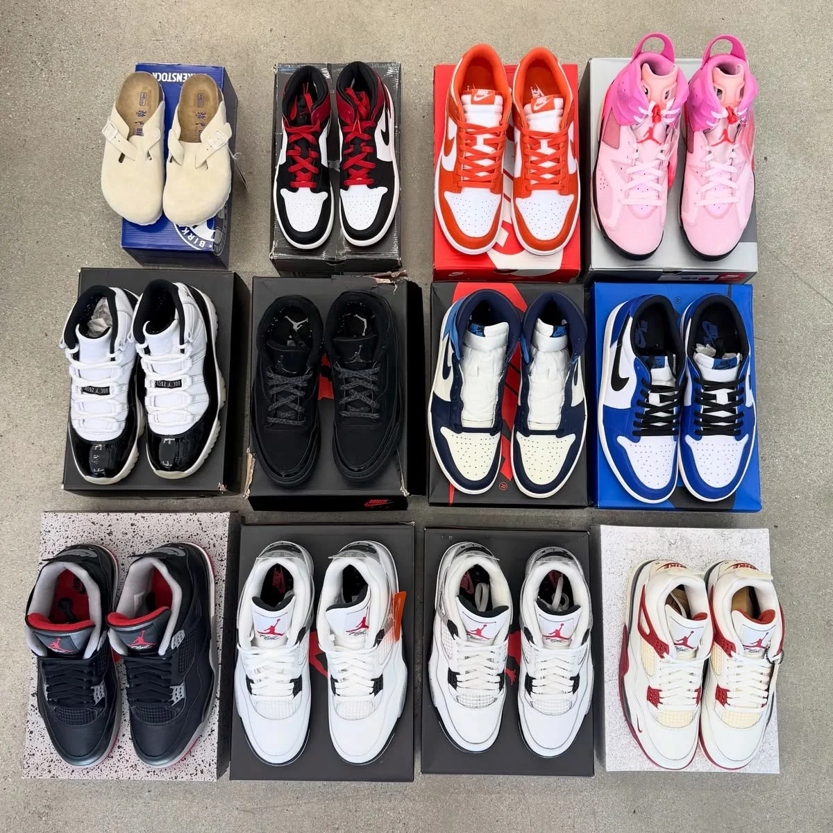 Mixed Jordan shoes liquidation pallet with assorted basketball sneaker styles