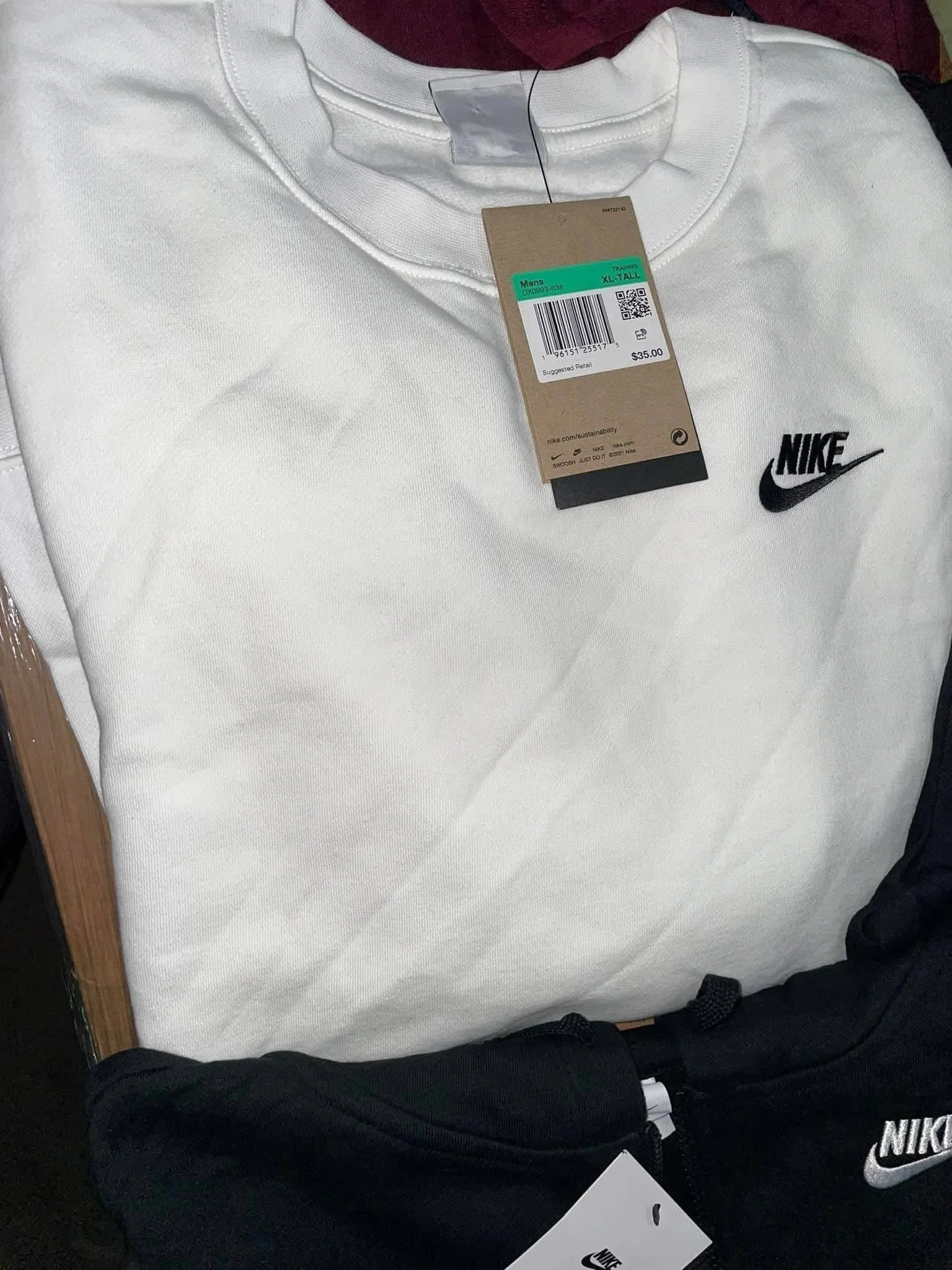 Nike athletic apparel liquidation pallet with assorted sportswear for wholesale resellers