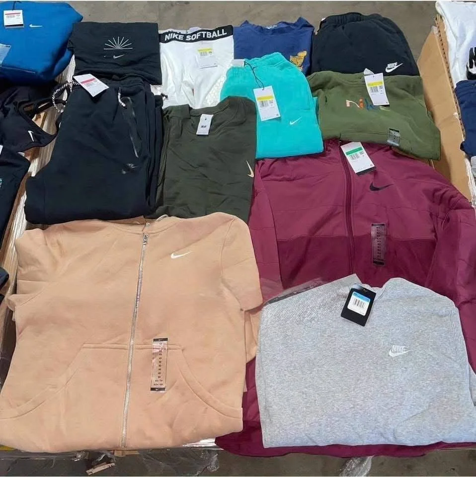 Nike athletic apparel liquidation pallet with assorted sportswear for wholesale resellers