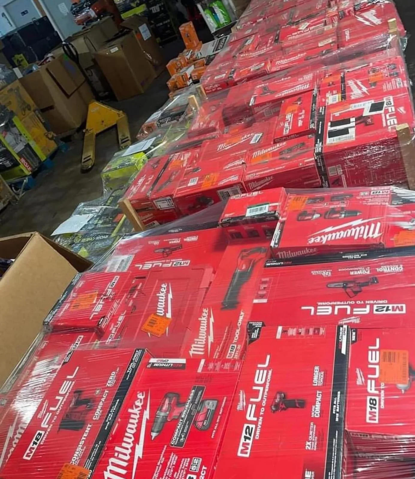 Assorted Milwaukee cordless power tools for wholesale liquidation and resale